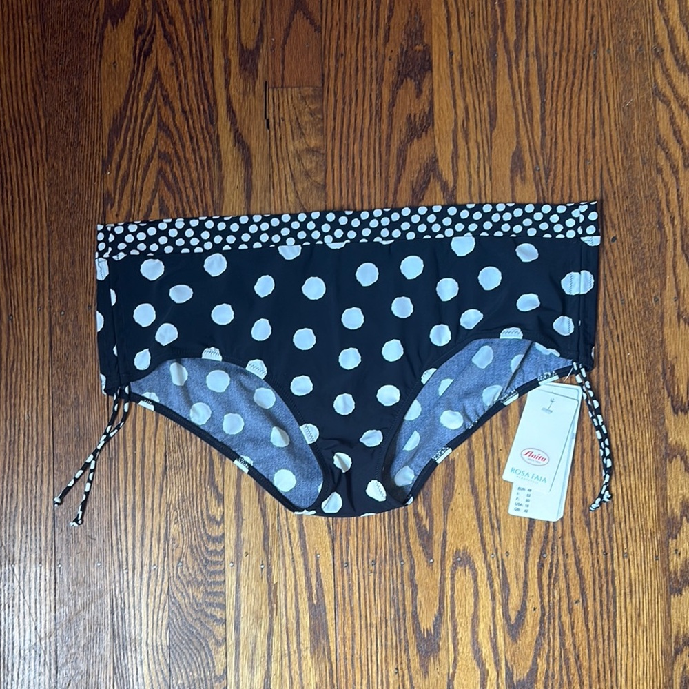 Anita Black and White Polka Dot Bikini Bottom